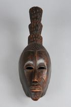 Masque "kyäsä", Côte d'Ivoire, Guro, Taille: H: 61 cm (H: 24.0 inch), ID: 3039020 - 2/5