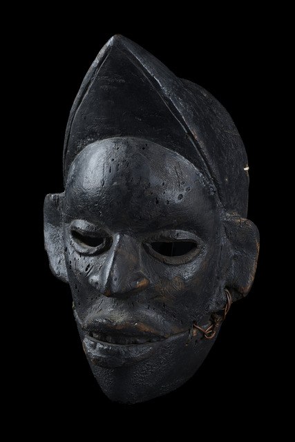 Masque à mâchoire articulée, Nigéria, Ibibio, Taille: H: 29 cm (H: 11.4 inch), ID: 3039221