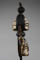 Masque anthropomorphe avec structure haute janiforme "okoroshi", Nigéria, Igbo, Taille: H: 59 cm (H: 23.2 inch), ID: 3041229 - 3/5