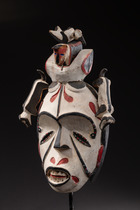 Mask "okoroshi", Nigeria, Igbo, Mgbala Agwa village, Romanus Nzeke (1970s), Size: H: 37 cm (H: 14.6 inch), ID: 3052228 - 2/6