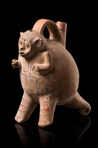 Vase figuratif en forme de singe, Peru, Ancon/Lima, Taille: H: 26 cm (H: 10.2 inch), ID: 3033198 - 2/2