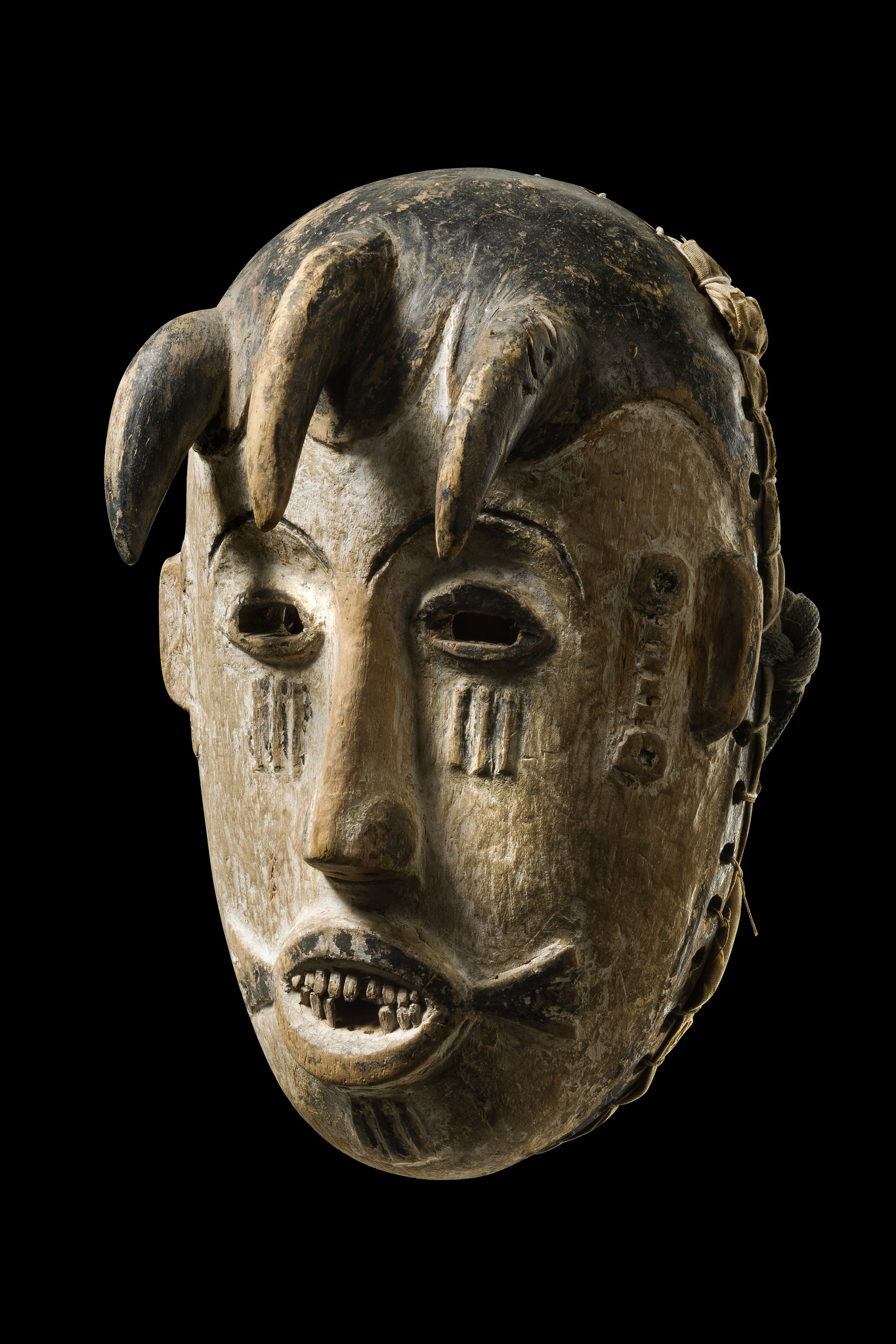 Masque anthropomorphe, Nigéria, Idoma, Taille: H: 22 cm (H: 8.7 inch), ID: 3041328