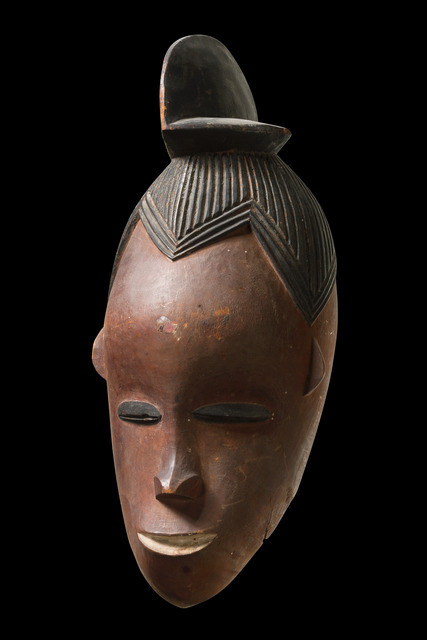 Anthropomorphic face mask "gu", Côte d'Ivoire, Guro, Size: H: 33 cm (H: 13.0 inch), ID: 3040672
