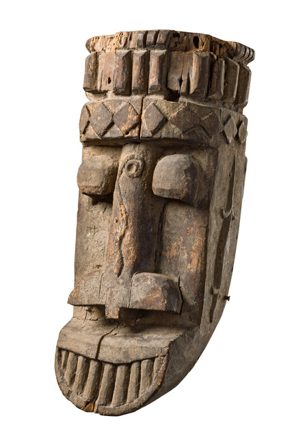 Masque esprit de l'eau "otobo" (hippopotame), Nigéria, Ijaw (Ijo), Taille: H: 38 cm, ID: 3048811
