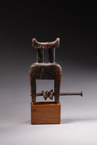 Heddle pulley, Côte d'Ivoire, Jimini, Size: H: 12 cm (H: 4.7 inch), ID: 3052208 - 3/5