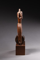Anthropomorpher Webrollenhalter, Côte d'Ivoire, Baule, Größe: H: 14 cm (H: 5.5 inch), ID: 3052207 - 4/4