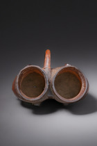 Double headed palm wine cup, D. R. Congo, Kuba, Size: H: 14 cm B: 15 cm (H: 5.5 inch B: 5.9 inch), ID: 3051049 - 6/7