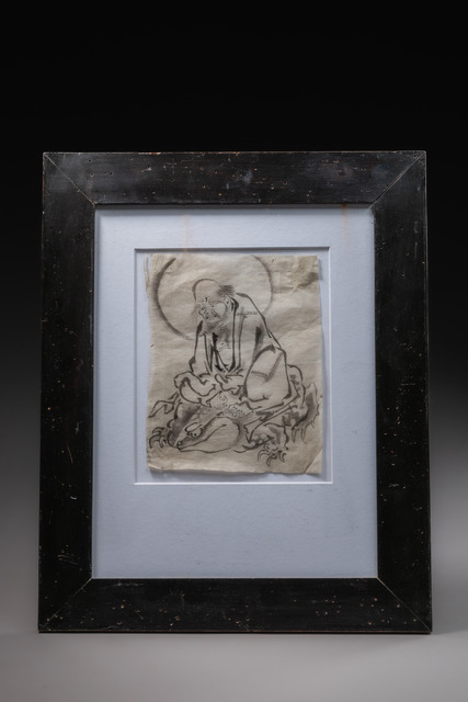 Seated old man, Japan, Size: M: 15,5 cm x 20 cm (M: 6.1 inch x 7.9 inch), ID: 3052316