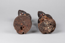 Pair of male twin figures "ere ibeji", Nigeria, Yoruba, Ibadan, Size: H: 25 cm (each) (H: 9.8 inch (each)), ID: 3049990 - 5/5