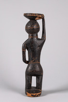 Female figure with bowl, D. R. Congo, Luba, Zela, Size: H: 38,5 cm (H: 15.2 inch), ID: 3050072 - 3/4