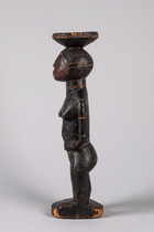 Female figure with bowl, D. R. Congo, Luba, Zela, Size: H: 38,5 cm (H: 15.2 inch), ID: 3050072 - 4/4