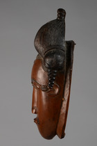 Anthropomorphe Gesichtsmaske "kpan", Côte d'Ivoire, Baule, Größe: H: 29 cm (H: 11.4 inch), ID: 3052197 - 2/4