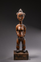 Standing female figure "blolo bla", Côte d'Ivoire, Baule, Size: H: 40 cm (H: 15.7 inch), ID: 3052198 - 2/4
