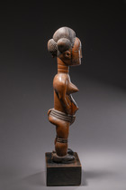 Standing female figure "blolo bla", Côte d'Ivoire, Baule, Size: H: 40 cm (H: 15.7 inch), ID: 3052198 - 4/4