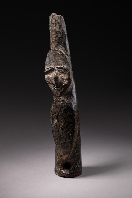 Anthropomorphic harp fragment, Gabon, Tsogho, Size: H: 35,5 cm (H: 14.0 inch), ID: 3052220