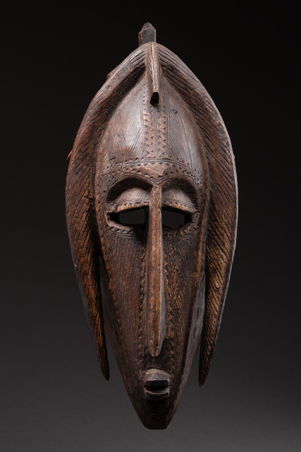 Anthropomorphic face mask "kore", Mali, Marka, Size: H: 38 cm (H: 15.0 inch), ID: 3052174