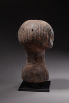 Head-shaped dance crest, Cameroon, Tikar, Size: H: 23,5 cm (H: 9.3 inch), ID: 3052221 - 3/4