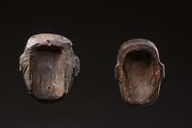 Zwei kleine Köpfe, Indien, Naga, Größe: H: 6,5 cm (each) (H: 2.6 inch (each)), ID: 3052223 - 2/6