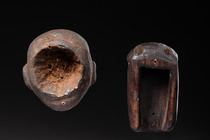 Two small heads, India, Naga, Size: H: 7 cm & 8 cm (H: 2.8 inch & 3.1 inch), ID: 3052224 - 4/4