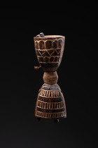Four rare miniature bells "kunda", late 19th / early 20th century, D. R. Congo, Bakongo, Size: H: 9 cm - 12,5 cm (H: 3.5 inch - 4.9 inch), ID: 3052229 - 6/7