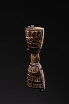 Four rare miniature bells "kunda", late 19th / early 20th century, D. R. Congo, Bakongo, Size: H: 9 cm - 12,5 cm (H: 3.5 inch - 4.9 inch), ID: 3052229 - 7/7