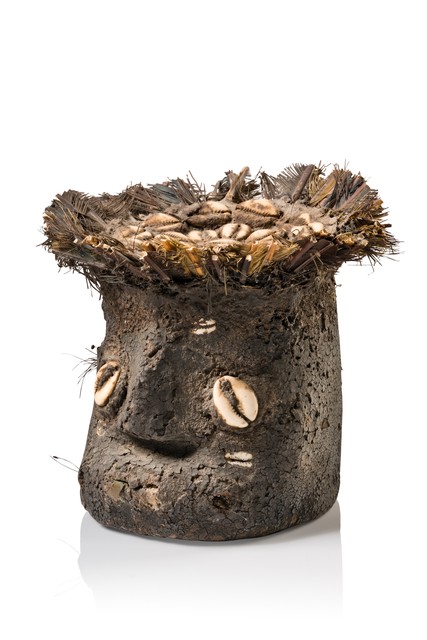 Anthropomorphic head "gle", Côte d'Ivoire, Wè-Guéré, Size: H: 14 cm (H: 5.5 inch), ID: 3052137