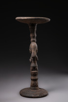 Stool with "eshu" figure, Nigeria, Yoruba, Size: H: 55,5 cm (H: 21.9 inch), ID: 3052242 - 2/7