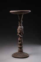 Stool with "eshu" figure, Nigeria, Yoruba, Size: H: 55,5 cm (H: 21.9 inch), ID: 3052242 - 4/7