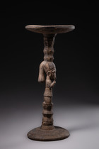 Stool with "eshu" figure, Nigeria, Yoruba, Size: H: 55,5 cm (H: 21.9 inch), ID: 3052242 - 5/7