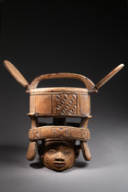 Kopfaufsatz "gelede", Nigeria, Yoruba, Größe: H: 51 cm (H: 20.1 inch), ID: 3052212 - 2/6