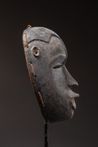 Anthropomorphe Maske, Nigeria, Ibibio, Größe: H: 23 cm (H: 9.1 inch), ID: 3052216 - 3/4