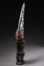 Masked dancer "cikunza", Angola, Chokwe, Size: H:  83,5 cm (H:  32.9 inch), ID: 3052125 - 2/6