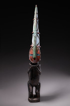 Masked dancer "cikunza", Angola, Chokwe, Size: H:  83,5 cm (H:  32.9 inch), ID: 3052125 - 3/6