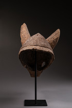 Kopfaufsatz "gelede": Kopf eines Buschschweins, Nigeria, Yoruba, Größe: L: 41 cm, H: 25 cm (L: 16.1 inch, H: 9.8 inch), ID: 3052129 - 4/5