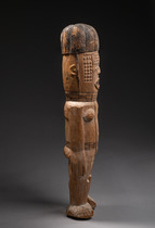 Stehende weibliche Figur, D. R. Kongo, Kuyu, Größe: H: 65 cm (H: 25.6 inch), ID: 3052113 - 3/4