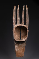Zoomorphic mask "bonu amwin", Côte d'Ivoire, Baule, Size: L: 89 cm (L: 35.0 inch), ID: 3052121 - 4/4