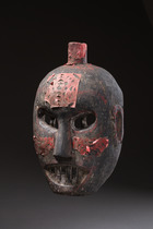 Masque chamanique, China / Vietnam, Yao, Taille: H: 27 cm 30,5 cm (with knob) (H: 10.6 inch 12.0 inch (with knob)), ID: 3052140 - 3/5