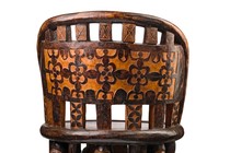 Prestige chair, Cameroon Grassfields, Babanki-Tungo, Size: H: 42,5 cm 82 cm (seat backrest) D: 51 cm (seat) (H: 16.7 inch 32.3 inch (seat backrest) D: 20.1 inch (seat)), ID: 3052273 - 2/8