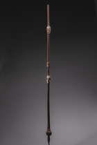 Dignitary staff with two anthropomorphic heads, D. R. Congo, Songye, Size: H: 129 cm (H: 50.8 inch), ID: 3052276 - 2/11