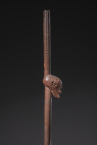 Dignitary staff with two anthropomorphic heads, D. R. Congo, Songye, Size: H: 129 cm (H: 50.8 inch), ID: 3052276 - 5/11
