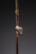 Dignitary staff with two anthropomorphic heads, D. R. Congo, Songye, Size: H: 129 cm (H: 50.8 inch), ID: 3052276 - 6/11