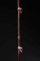 Dignitary staff with two anthropomorphic heads, D. R. Congo, Songye, Size: H: 129 cm (H: 50.8 inch), ID: 3052276 - 9/11