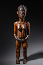 Female ancestor figure, D. R. Congo, Azande / Mangbetu, Size: H: 85 cm (H: 33.5 inch), ID: 3052347 - 3/5