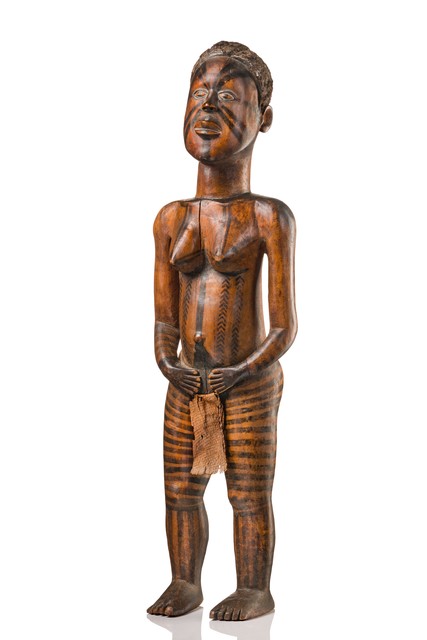 Female ancestor figure, D. R. Congo, Azande / Mangbetu, Size: H: 85 cm (H: 33.5 inch), ID: 3052347