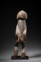 Standing female figure, Mali, Dogon - Senou, Size: H: 17,5 cm (H: 6.9 inch), ID: 3052762 - 4/5