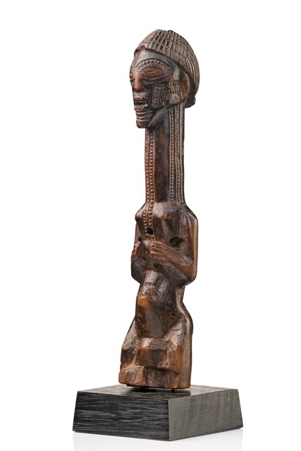 Female power half figure "kakudji", D. R. Congo, Luba, Size: H: 26 cm (H: 10.2 inch), ID: 3052429