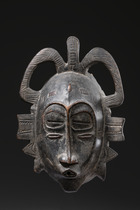 Anthropomorphic face mask "kpélié" ("kpeli yehe"), Côte d'Ivoire, Senufo, Size: H: 27,5 cm (H: 10.8 inch), ID: 3052432 - 2/5