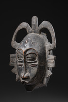 Anthropomorphic face mask "kpélié" ("kpeli yehe"), Côte d'Ivoire, Senufo, Size: H: 27,5 cm (H: 10.8 inch), ID: 3052432 - 3/5