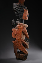 Two "opo ile" veranda posts, each shaped as a Maternité, Nigeria, Yoruba, Ekiti, ID: 3052611 - 3/10