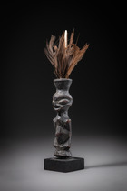 Zauberfigürchen, D. R. Kongo, Lulua, Größe: H: 8,8 cm 14,5 cm (with feathers) (H: 3.5 inch 5.7 inch (with feathers)), ID: 3052754 - 2/4